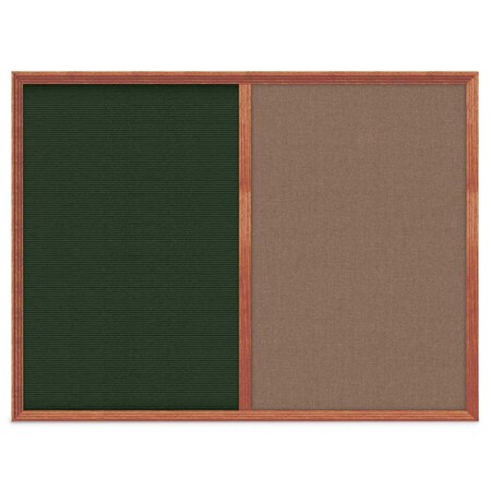 United Visual Products Slim Style Indoor Enclosed Corkboard, 12 UV500SCH-WHITE-BLACK
